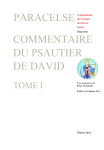 PARACELSE,Commentaire du psautier de David. Tome 1.