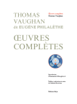 VAUGHAN Thomas (dit PHILALÈTHE Eugène),Œuvres complètes.